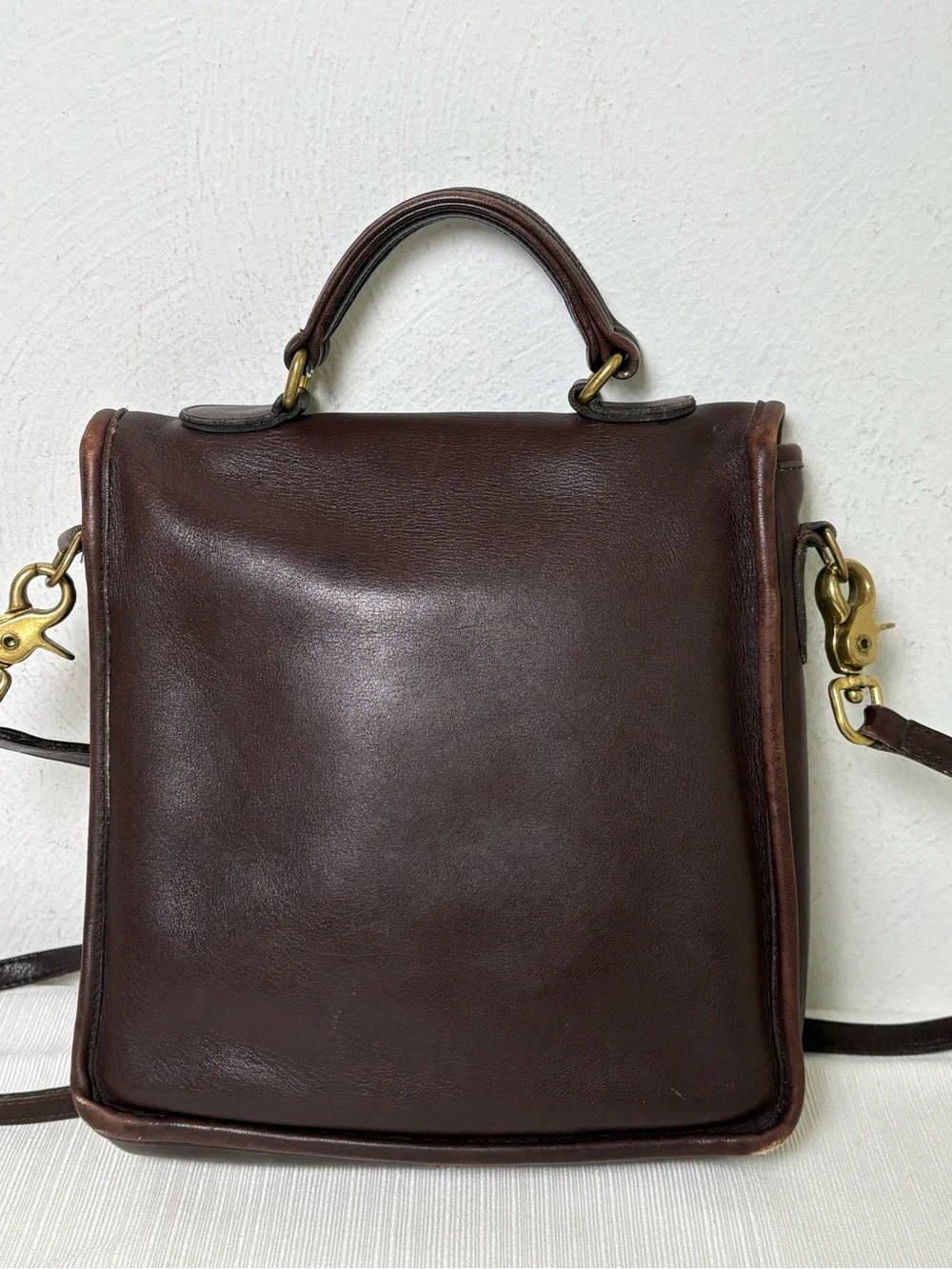 COACH 5130 Vintage 1996 USA Station Bag Mahagony Brown Leather Crossbody Purse